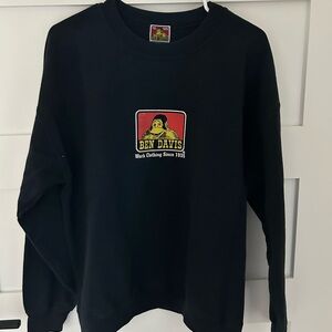 Ben Davis Black Crewneck Sweater Classic Workwear